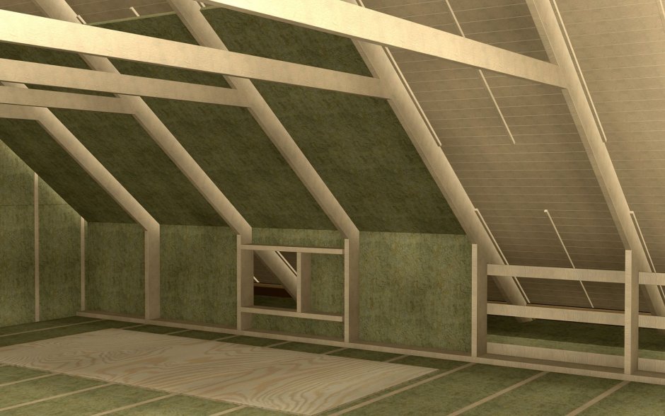 Теплоизоляция мансарды