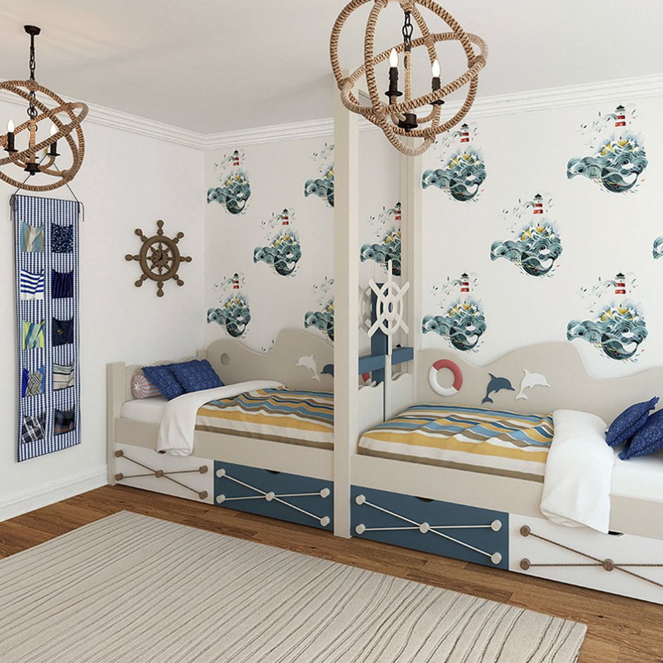 Детские спальни в морском стиле