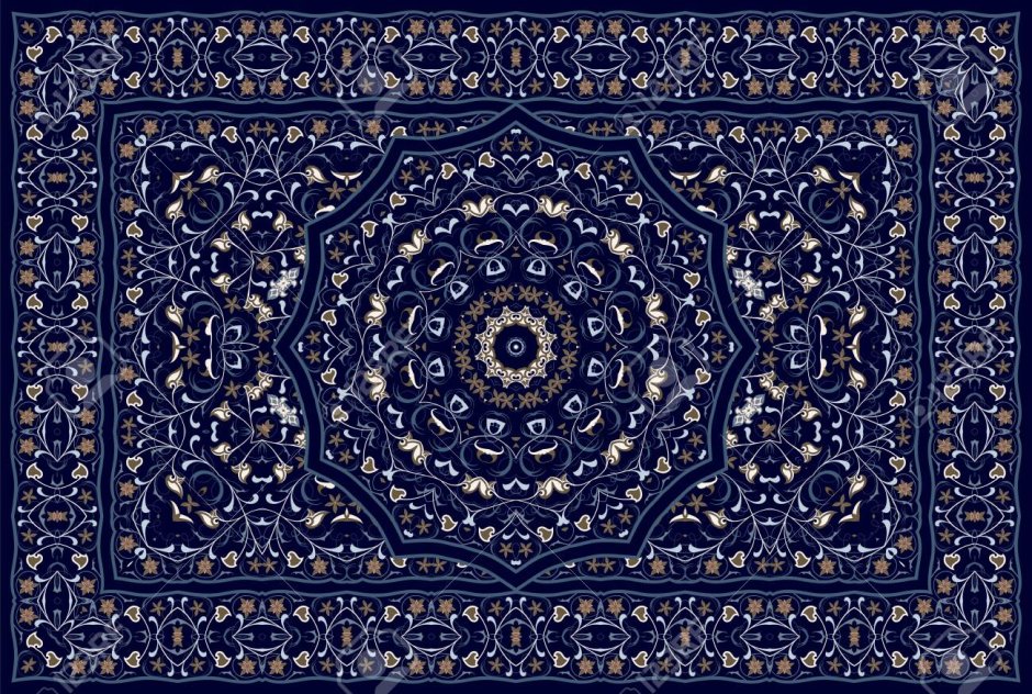 Вязаный ковер в скандинавском стиле