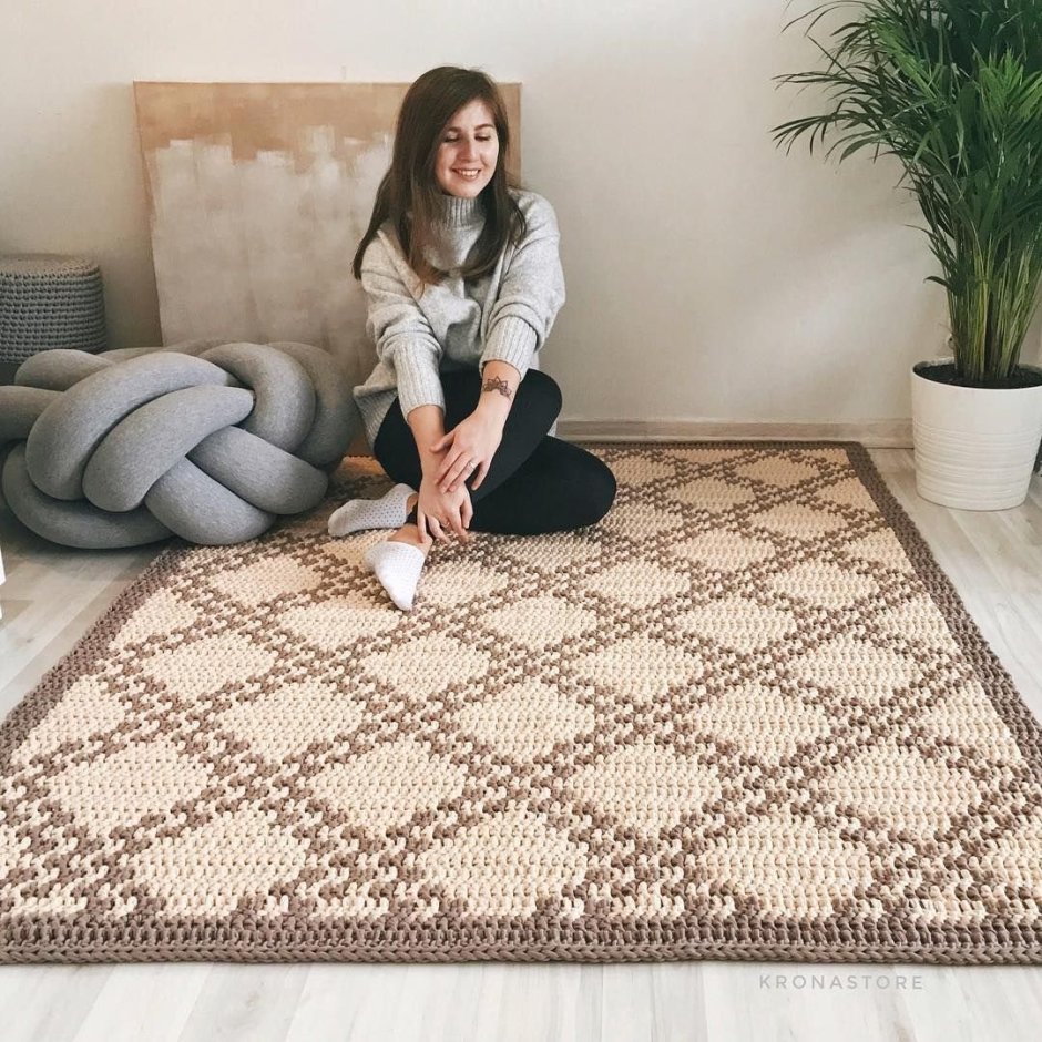 Башкирский ковер с орнаментом