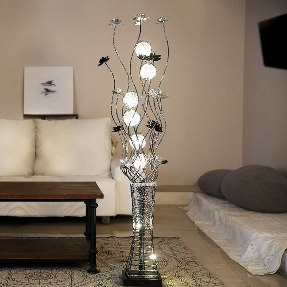 Торшер напольный с цветами