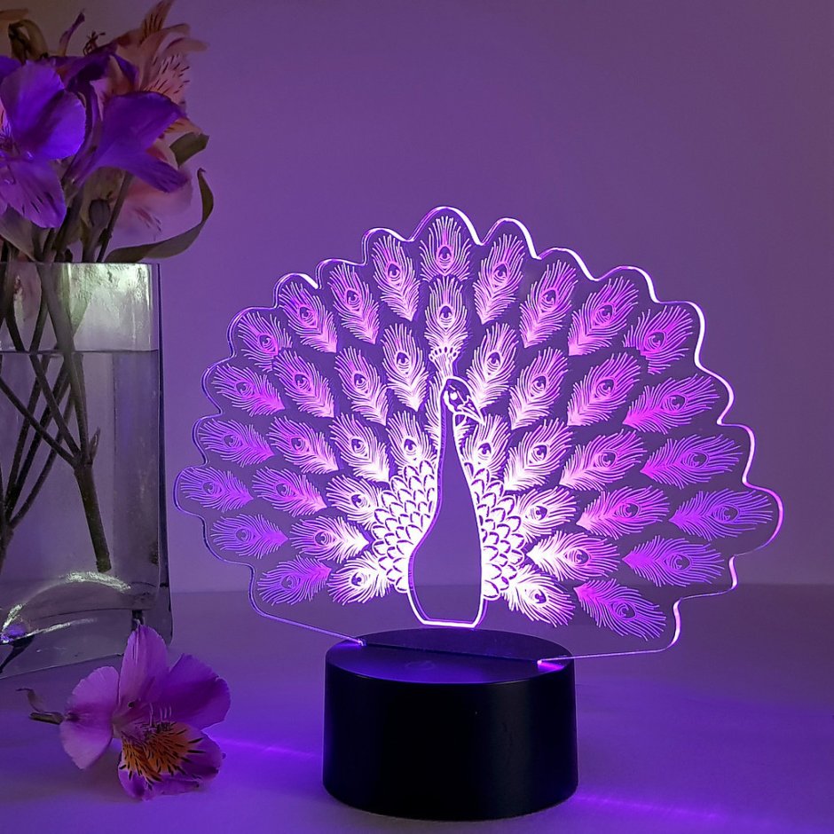 3d ночник "Павлин"