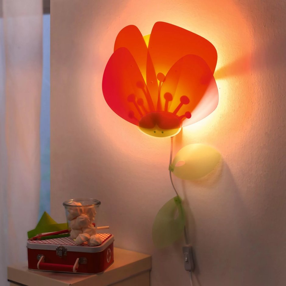 Цветы светильники на стену