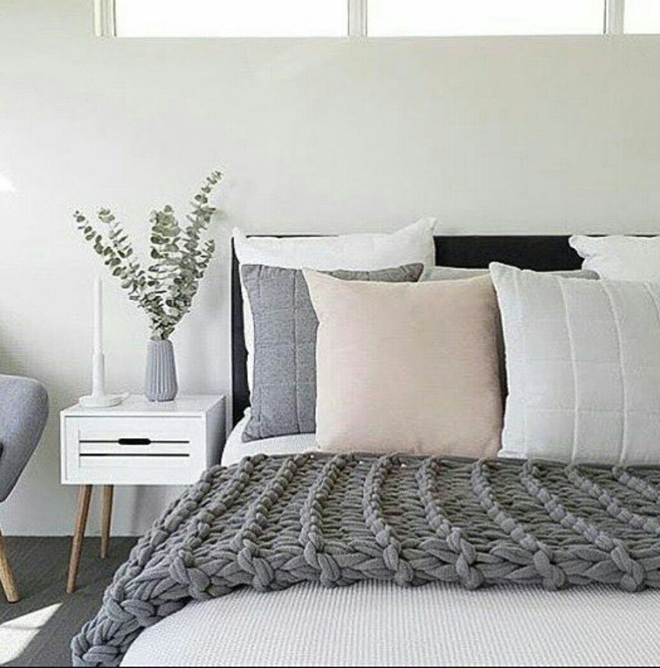 Текстиль для спальни в скандинавском стиле