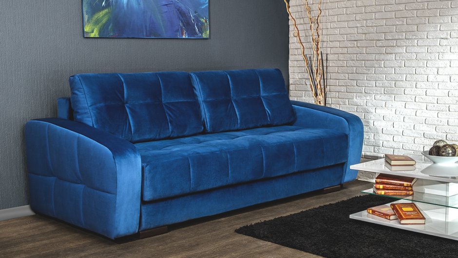 Диван Аспен Beauty 07 велюр синий