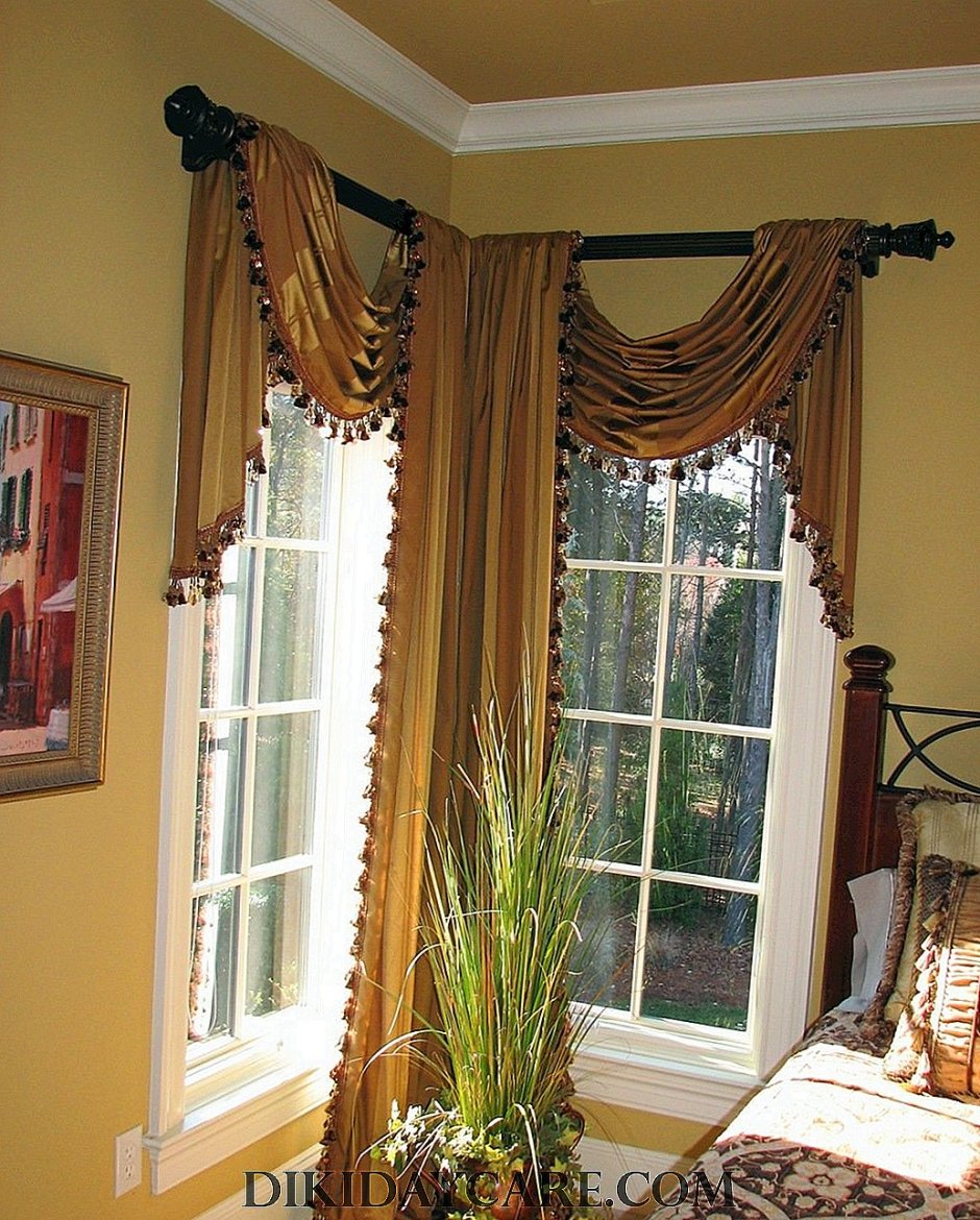 Занавески на угловые окна