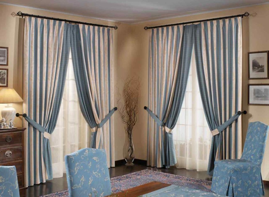 Шторы на угловое окно