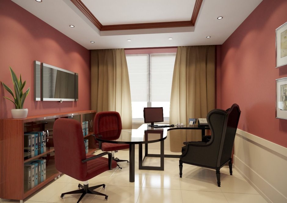 Стены в кабинете руководителя