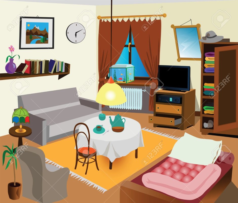 Картинка комната с мебелью для детей