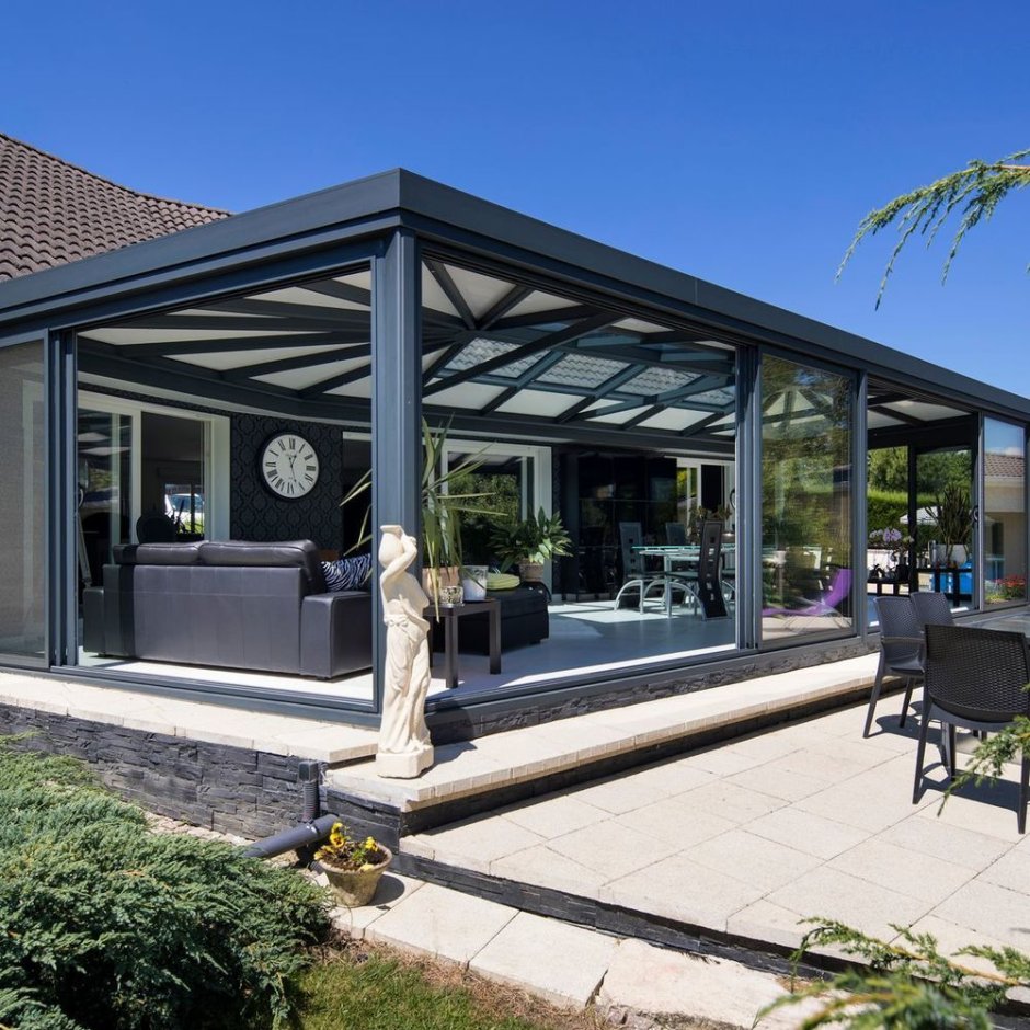 Терраса пергола лаунж зона