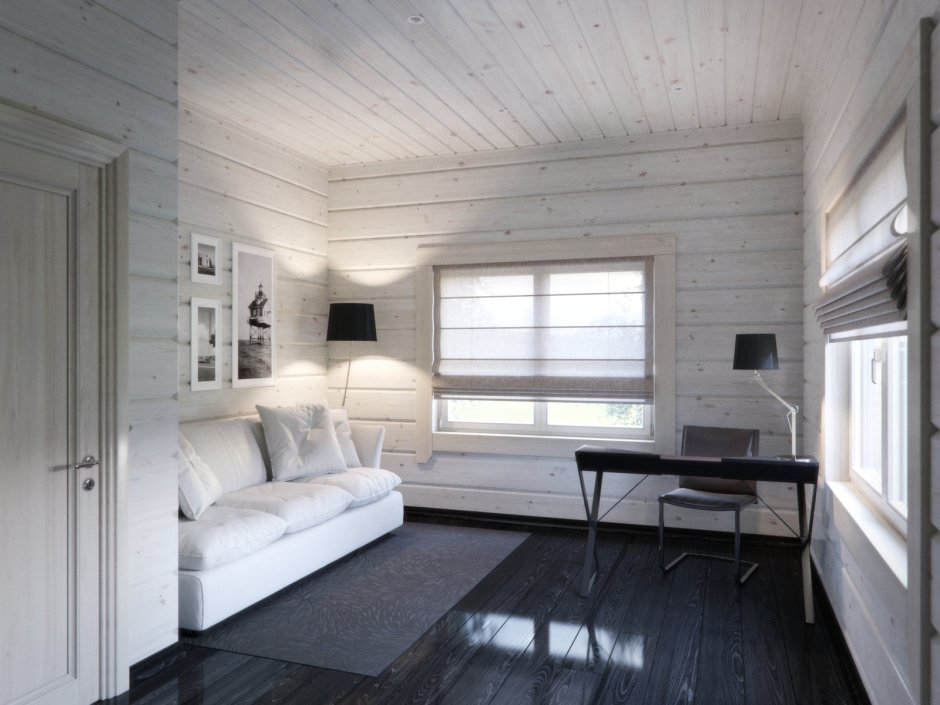 Терраса белая деревянная