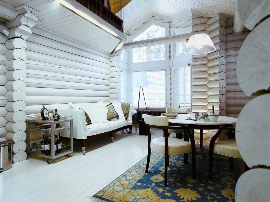 Белый интерьер Сканди