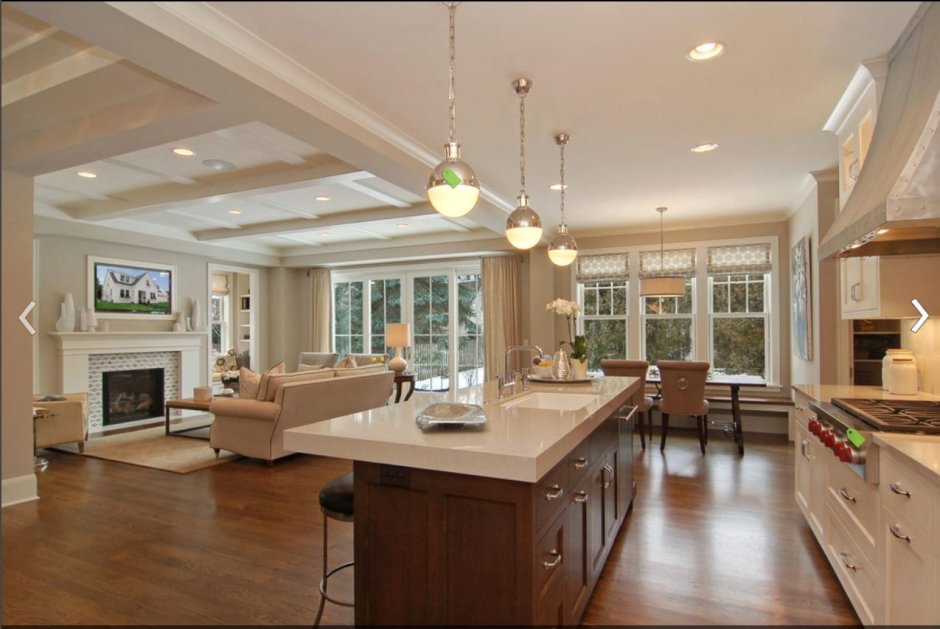 Уютные кухни гостинные