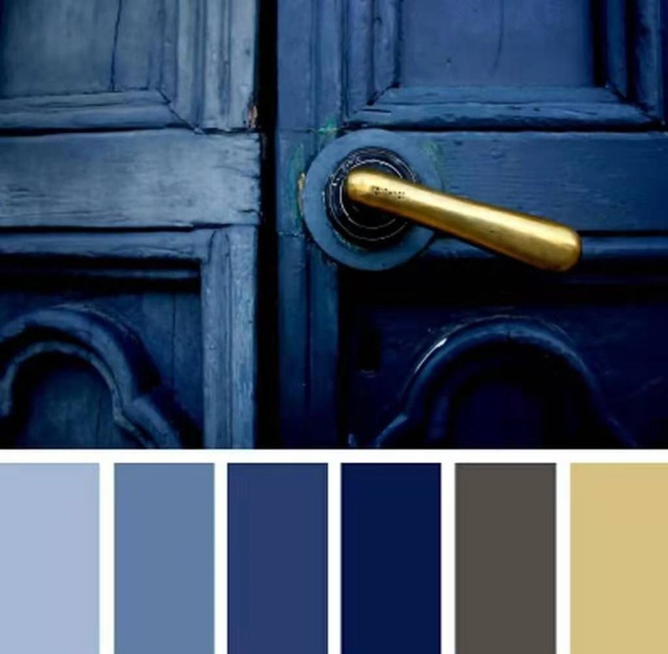 Цветовая палитра сочетание синий