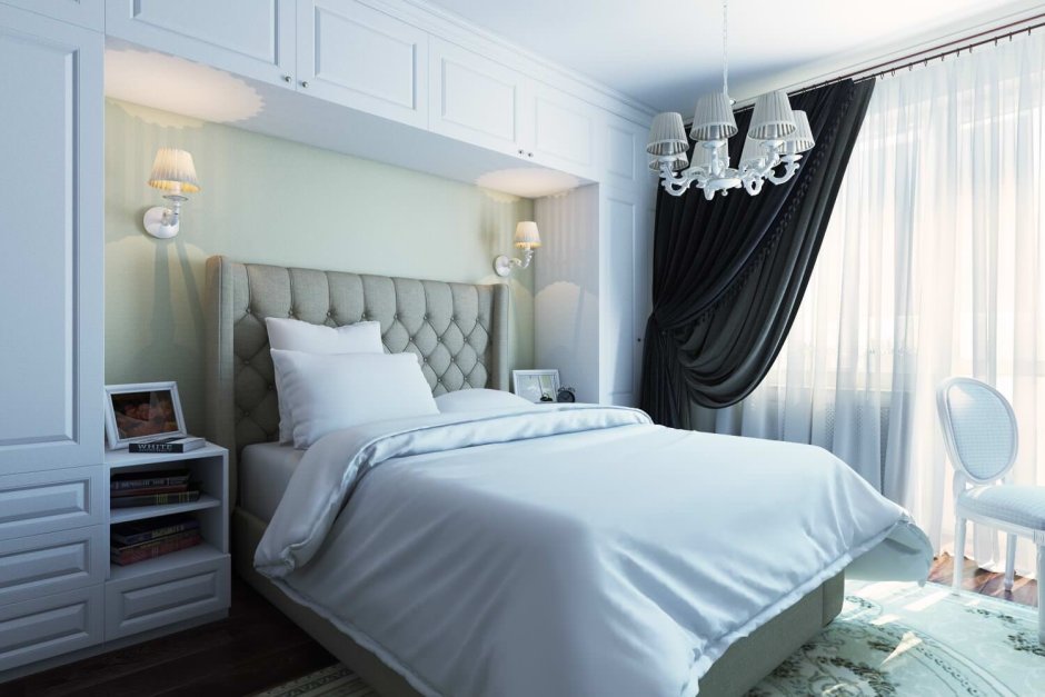 Маленькая спальня с двуспальной кроватью