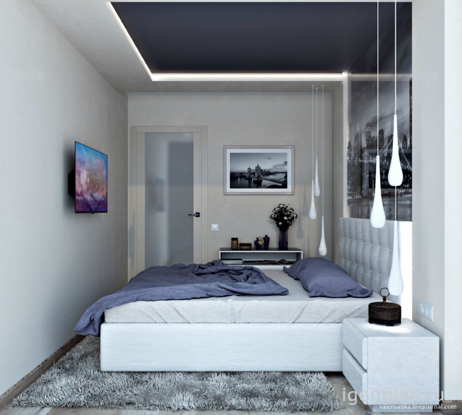 Ассиметричная спальня