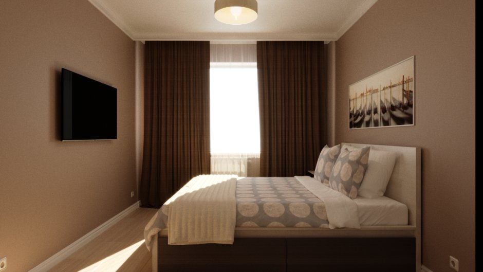 Прямоугольная спальня