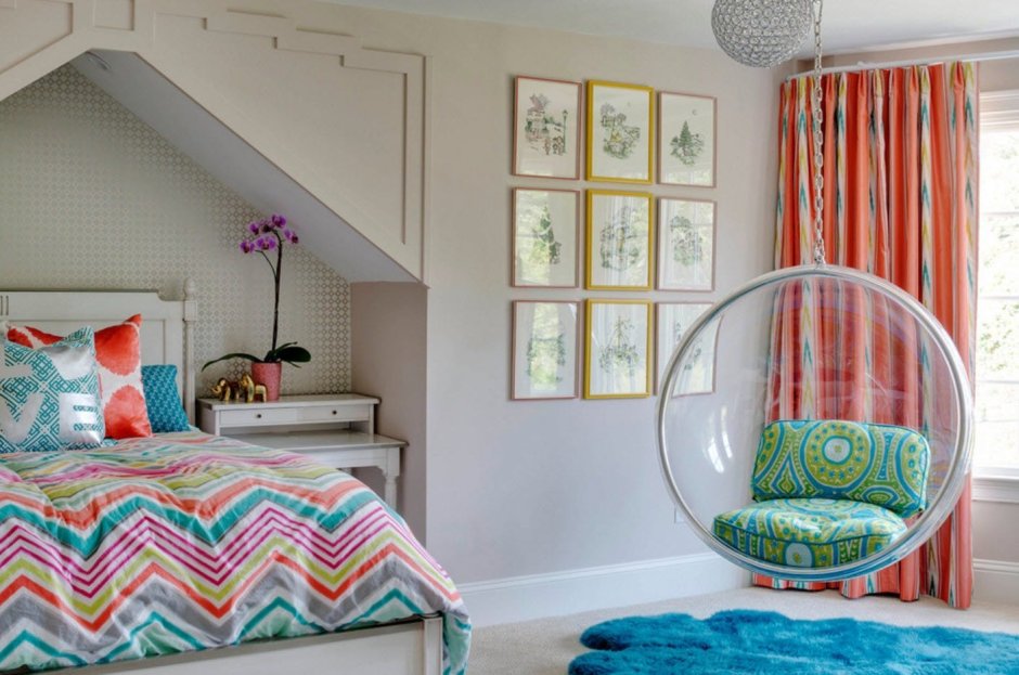 Спальня в серебряных тонах