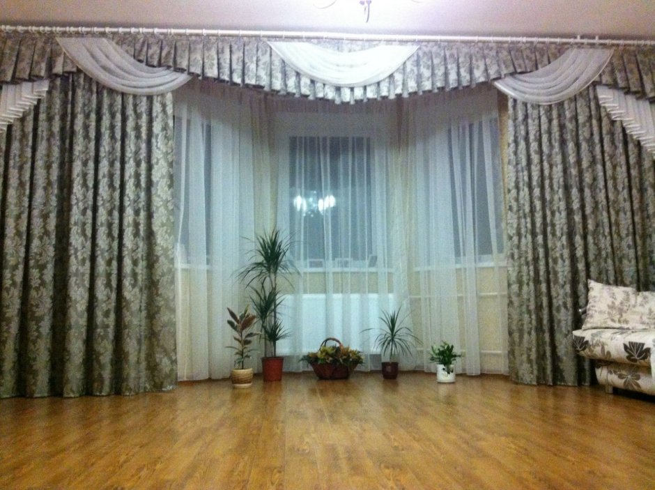 Шторы в зал на 2 окна