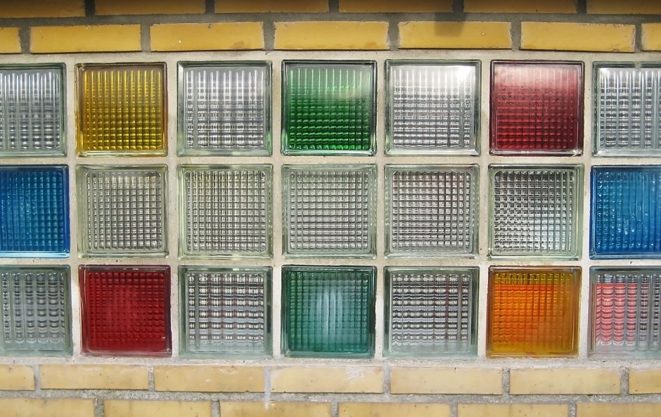 Оранжевые стеклоблоки