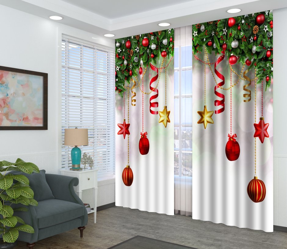 Тюль белая с бабочками