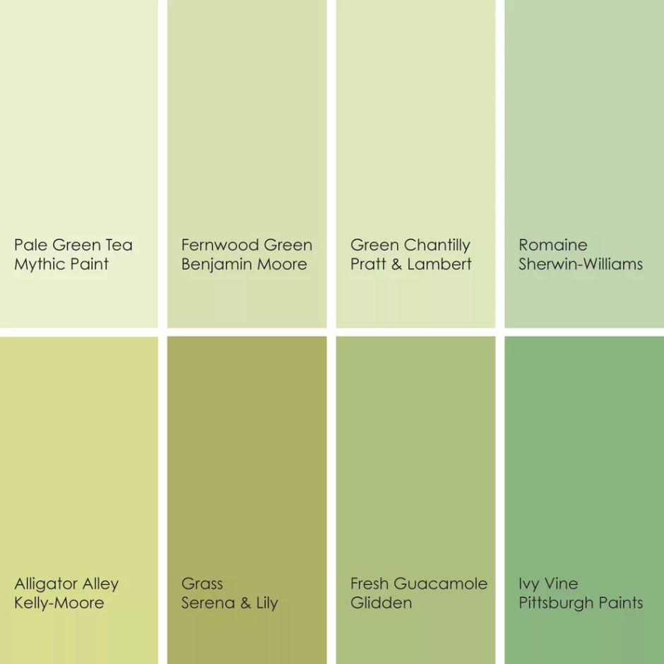 Оттенки фисташкового цвета палитра