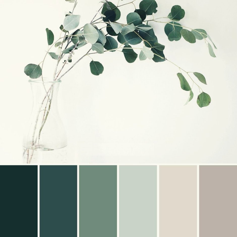 Палитра зеленых оттенков для интерьера