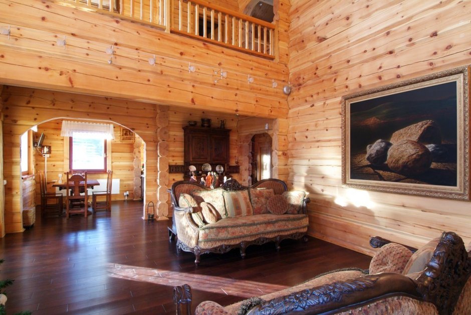 Дом из лафета интерьер внутри