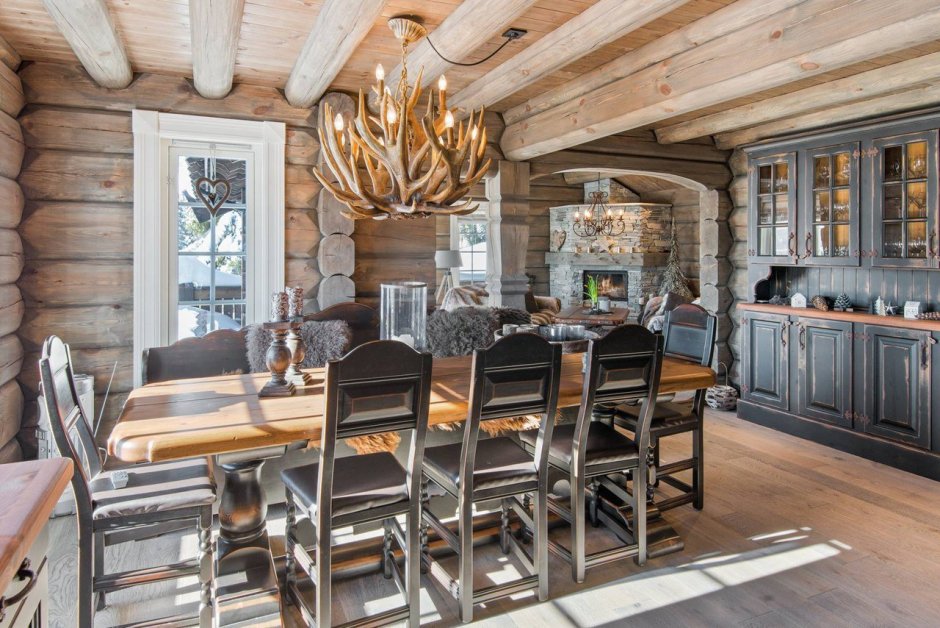 Дома из бревна в скандинавском стиле