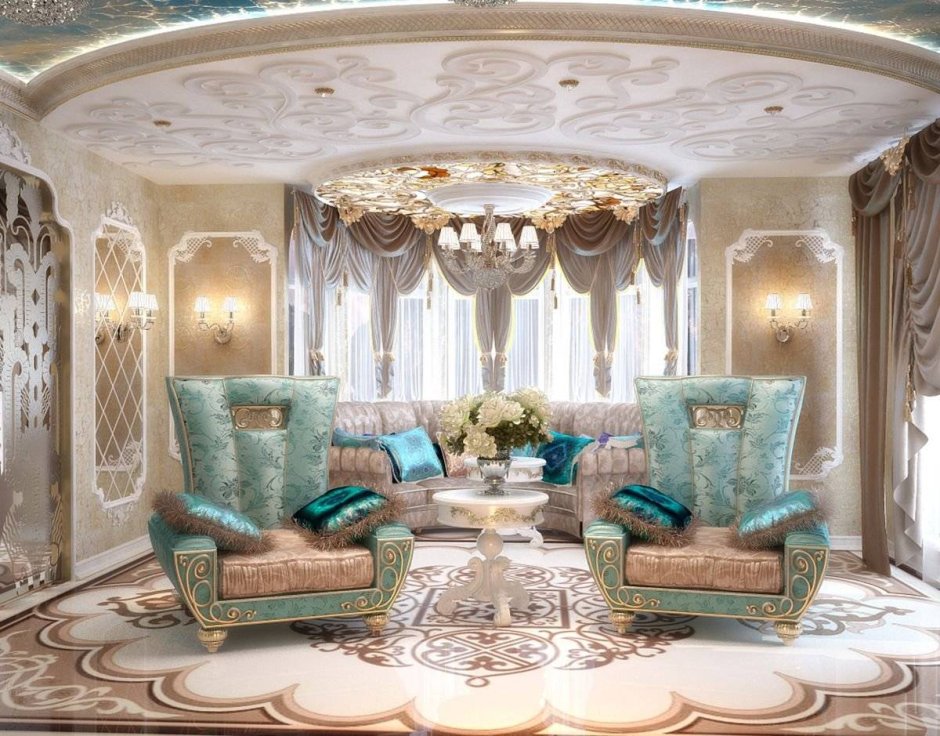 Интерьер кальянной в Восточном стиле в доме