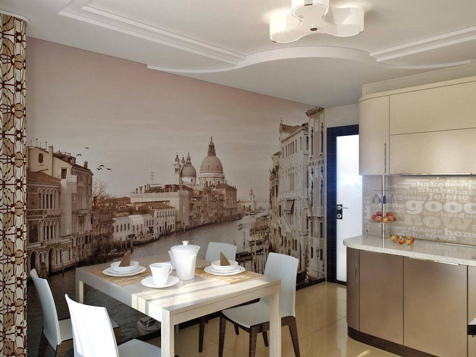 Фреска на стену на кухню