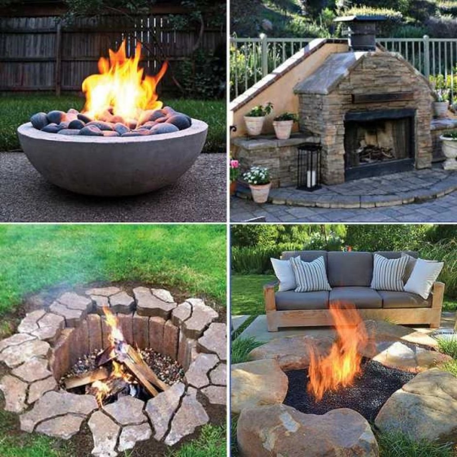 Место для костра на даче