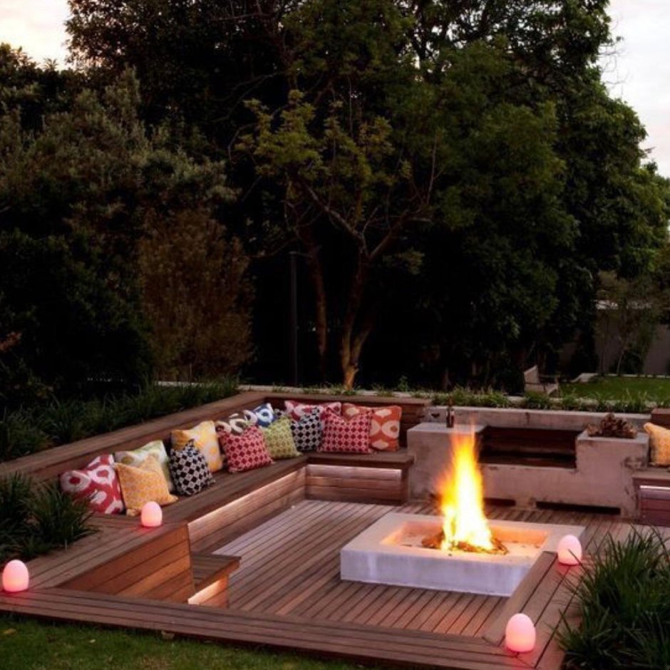 Костровая зона, мангал. Костровище