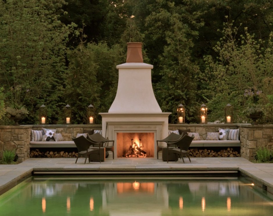 Ландшафт с камином