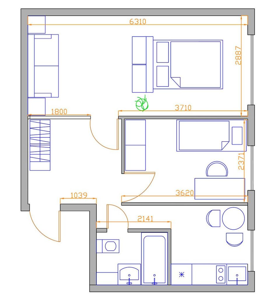 Трешка 75 кв м планировка