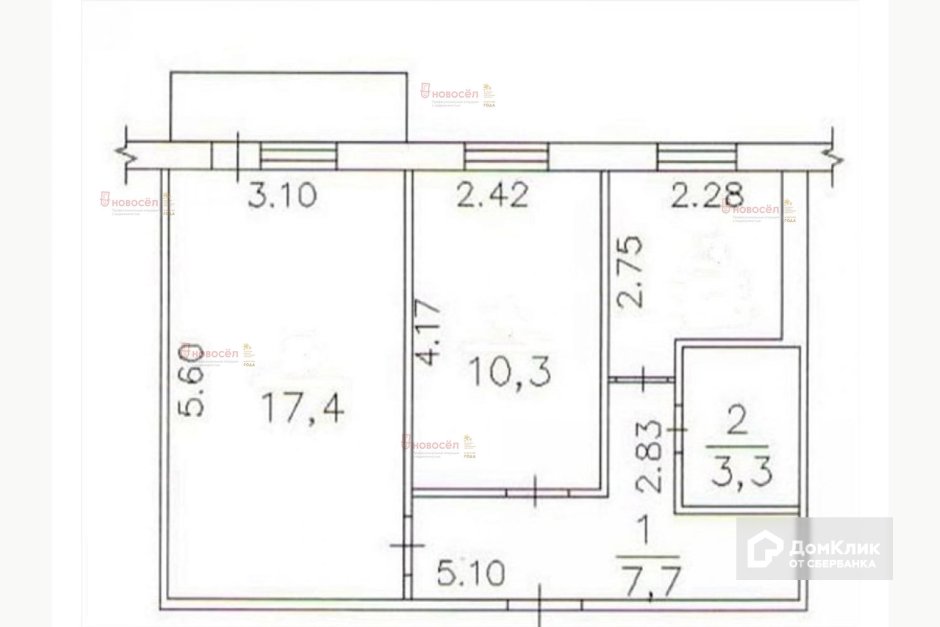 Дизайн проект двухкомнатной хрущевки 44 кв.м