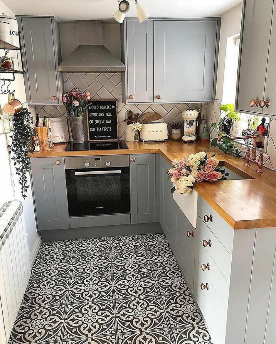 Маленькая кухня Сканди в хрущевке