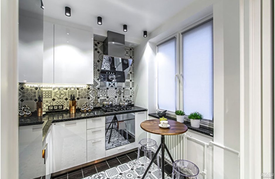 Кухня 5 кв м с газовой колонкой