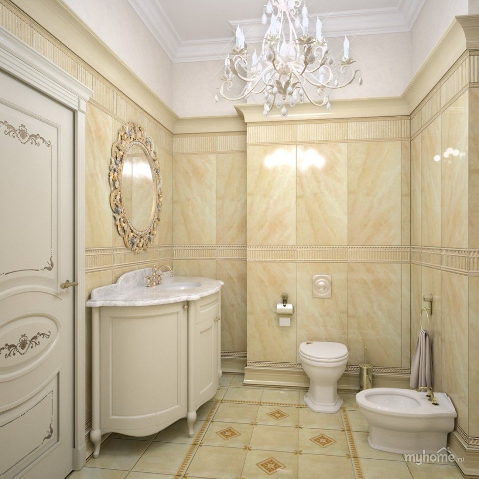 Ванные комнаты в классическом стиле