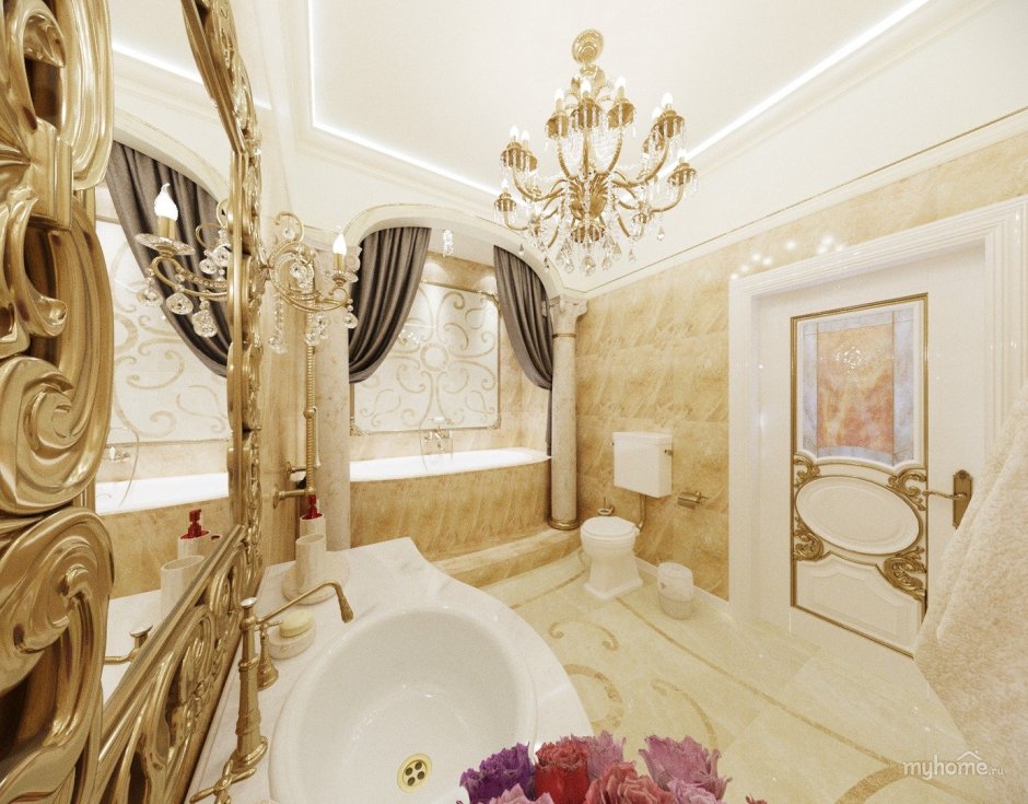 Картина для ванной комнаты в классическом стиле
