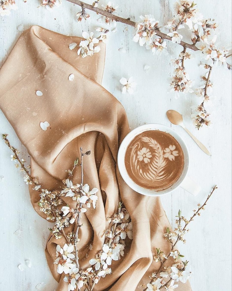 Эстетика бежевого Пинтерест с цветами