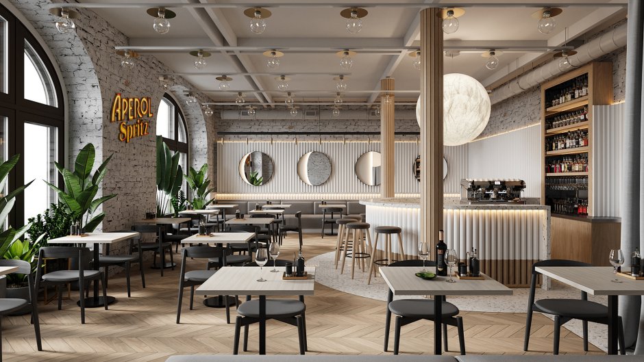 Уютное кафе интерьер