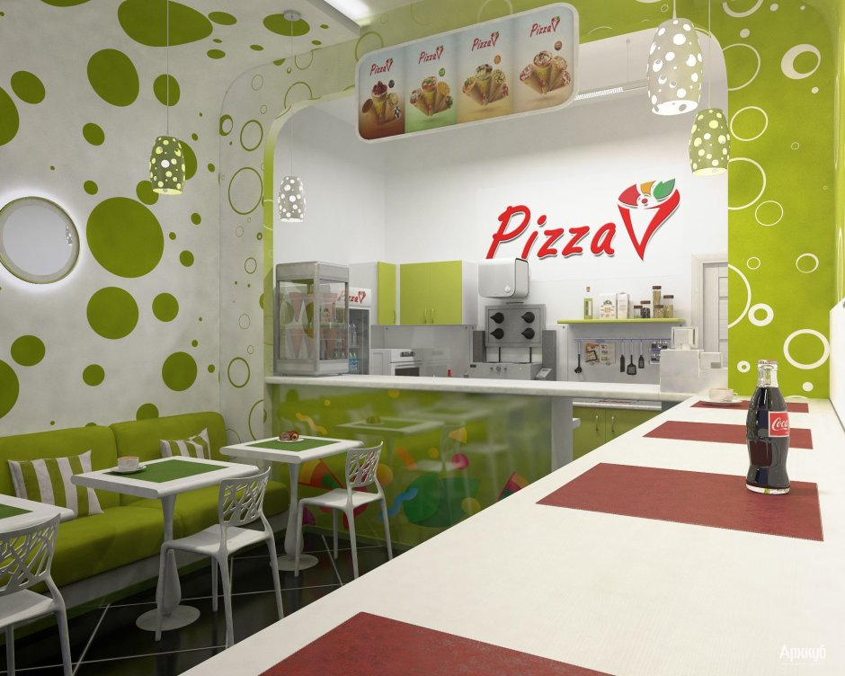 Интерьер пиццерии