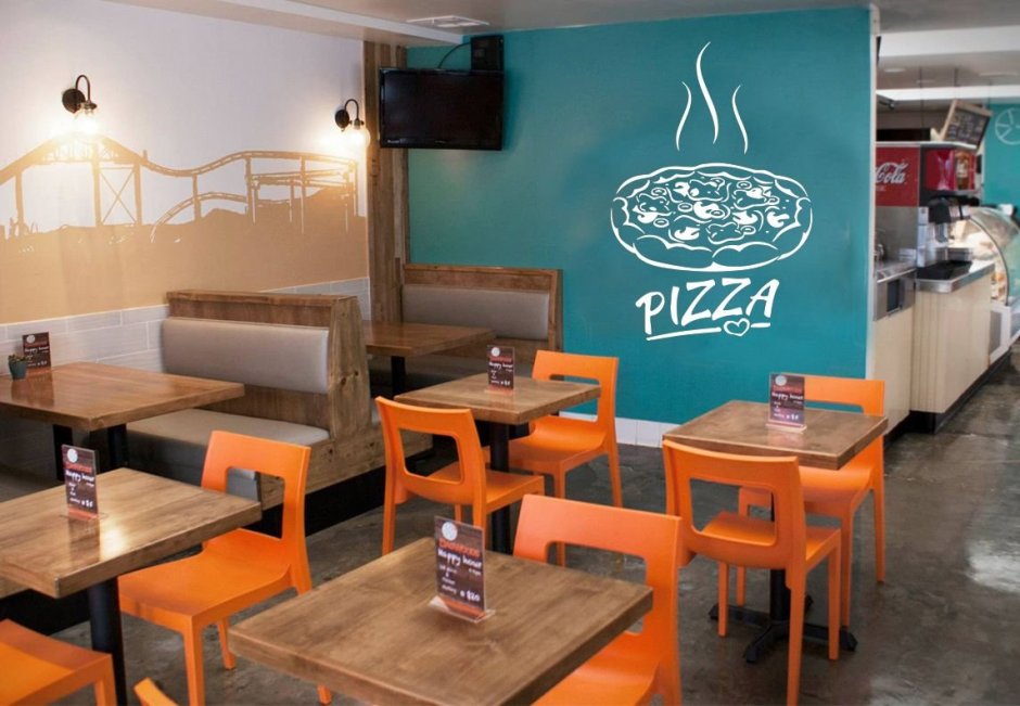 Стена в пиццерии