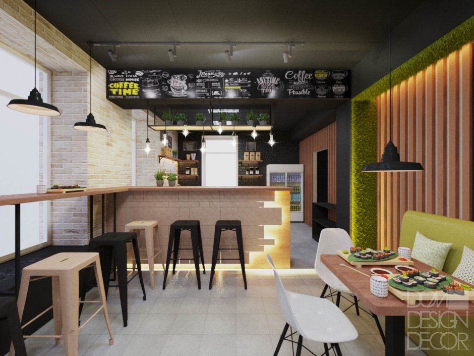 Интерьер суши кафе