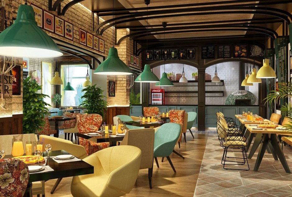 Интерьер пиццерии