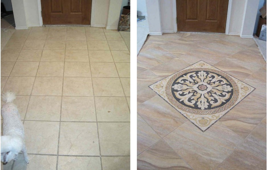 Ламинат с рисунком под кафельную плитку