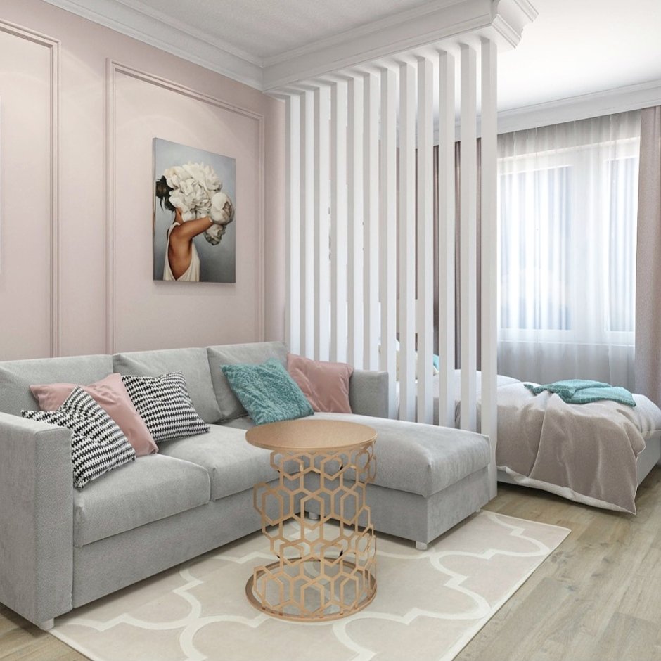 Гостиная и спальня в одной комнате