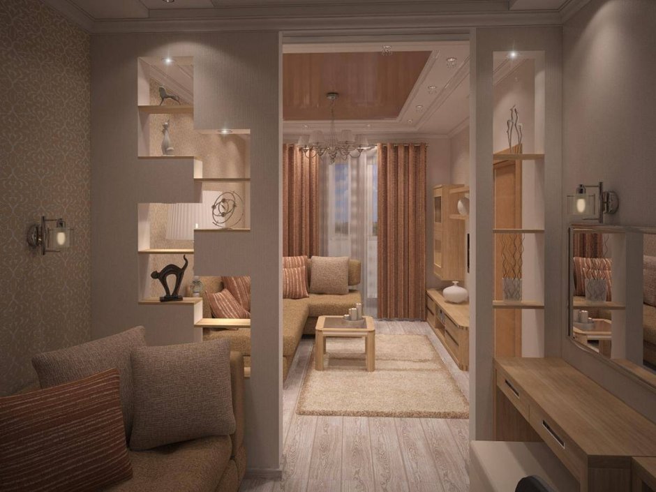 Спальня-гостиная в скандинавском стиле