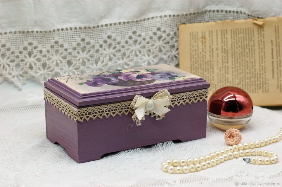 Декупаж шкатулки шебби Шик